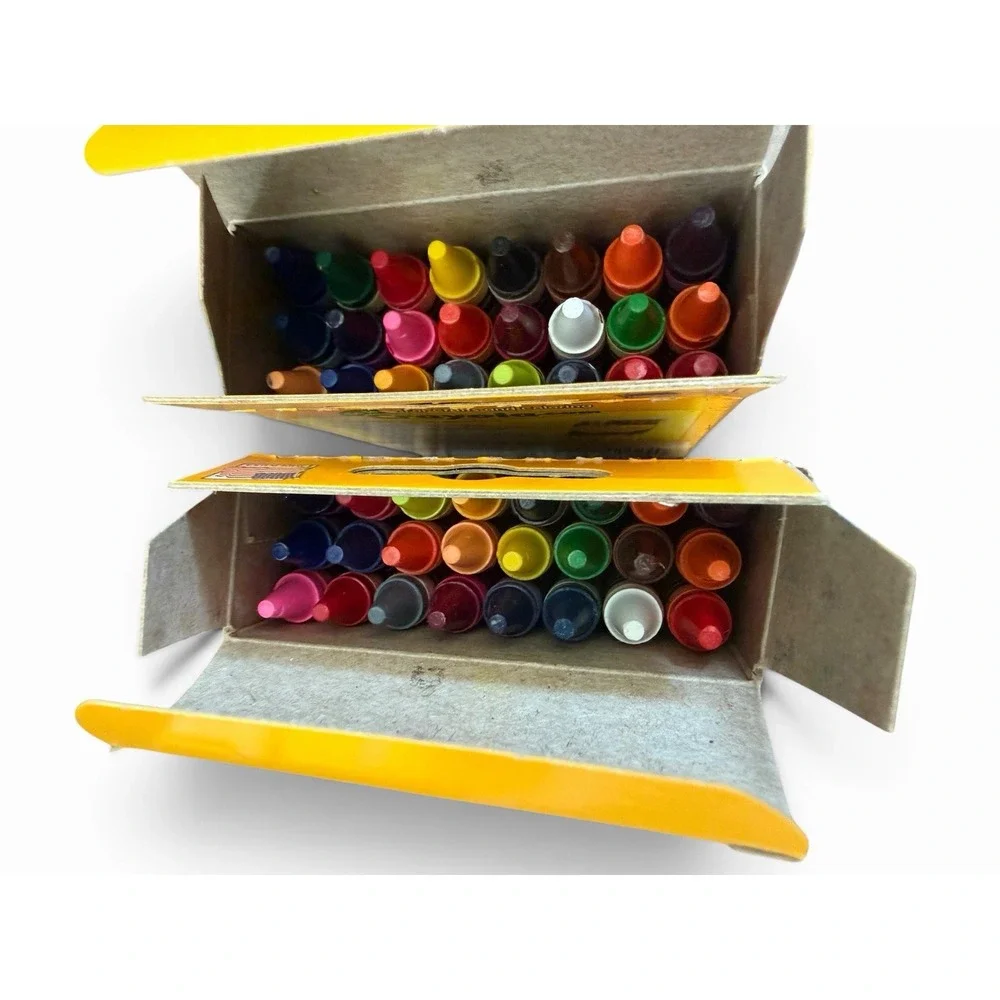 Lot Of 3 -CRAYOLA CRAYONS 24 Nontoxic 2006 USA Dandelion Set Discontinued VTG